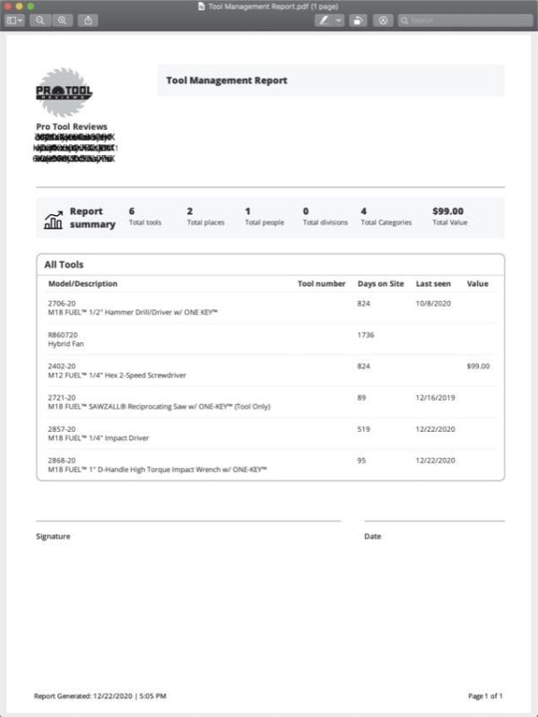 desktop tool management report PDF
