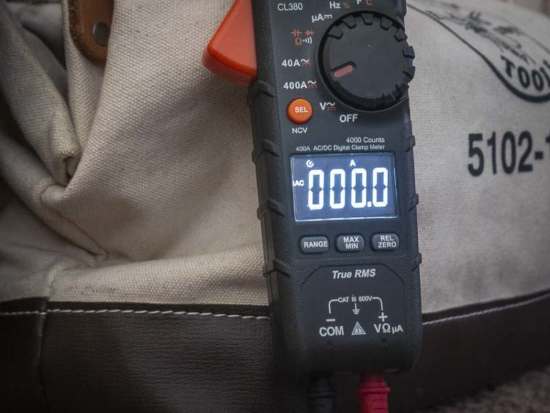 Klein 400A Clamp Meter display