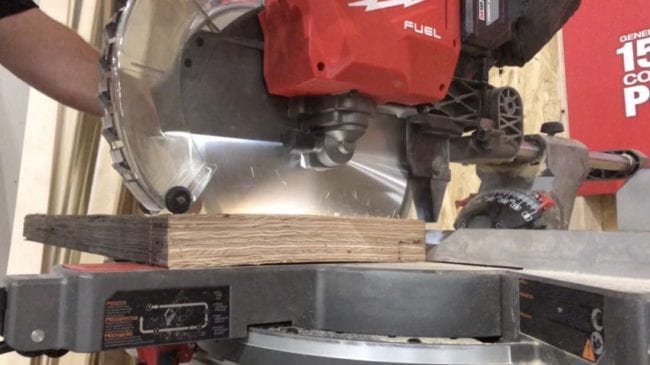 Milwaukee Cordless 12-inch Miter Saw lam beam