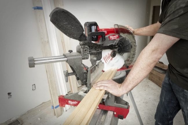 M18 12-in miter saw trim