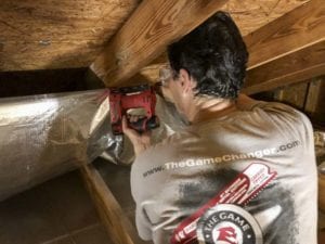 installing Reach Barrier radiant barrier