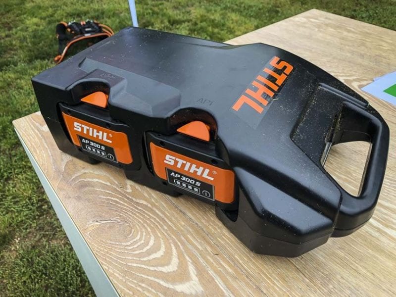 Stihl RMA 765 V mower dual battery pack