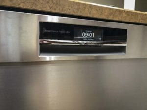 Bosch 800 Series dishwasher front LCD