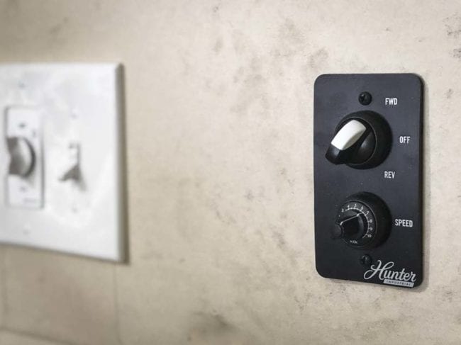 Hunter XP 10 fan controls