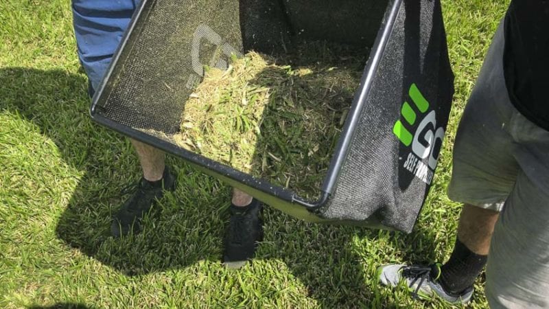 EGO Gen3 mower bagging