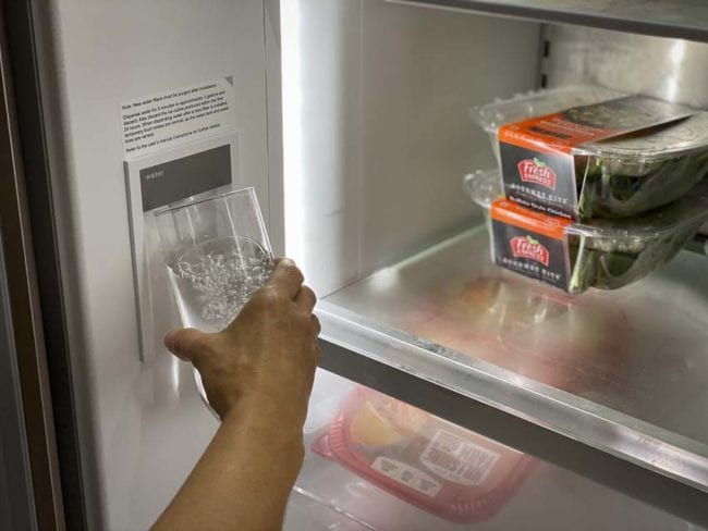 Bosch Home Connect refrigerator filtered water