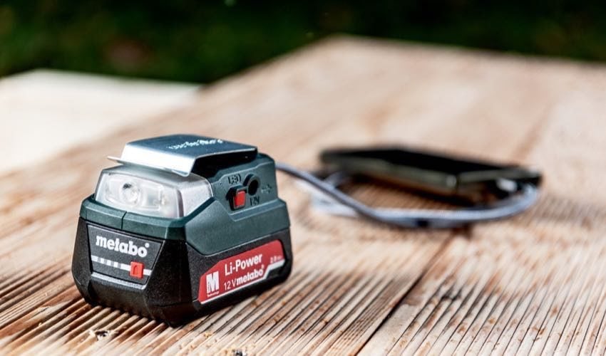 Metabo 12V Battery Adapter | Powermaxx PA 12 LED-USB