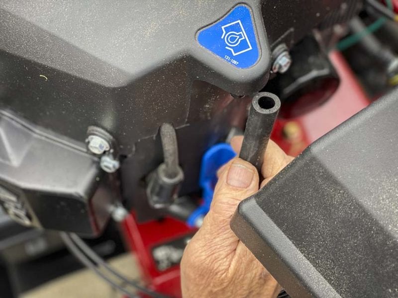 Toro Timecutter zero-turn tool-free oil change