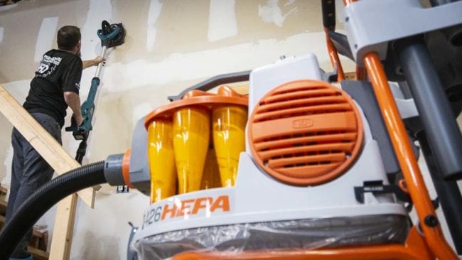 iQ Power dust extractor drywall sanding
