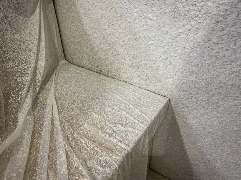 overspray on pre-taped masking film