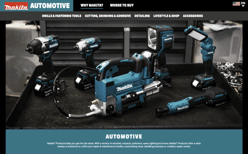 Makita Automotive microsite