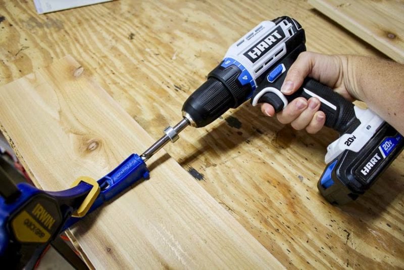 drill pocket holes Kreg jig DIY wood address planter