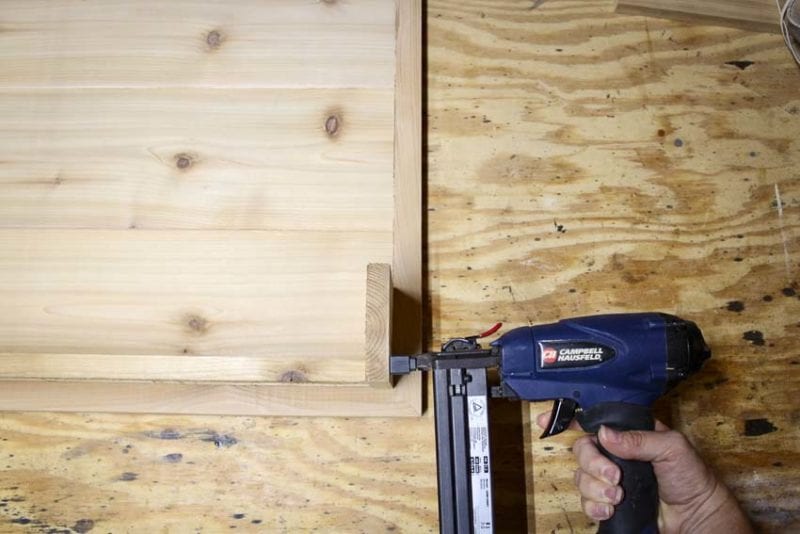 finish nailer for DIY address planter