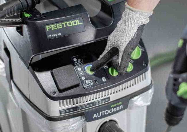 Festool Cleantec vacuum Bluetooth remote module installed