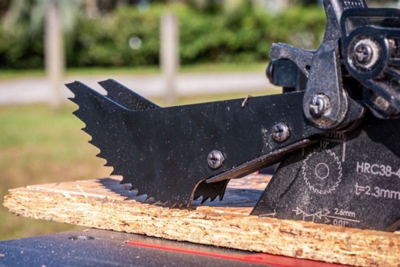 Table Saw vs Miter Saw Safety anti-kickback pawls