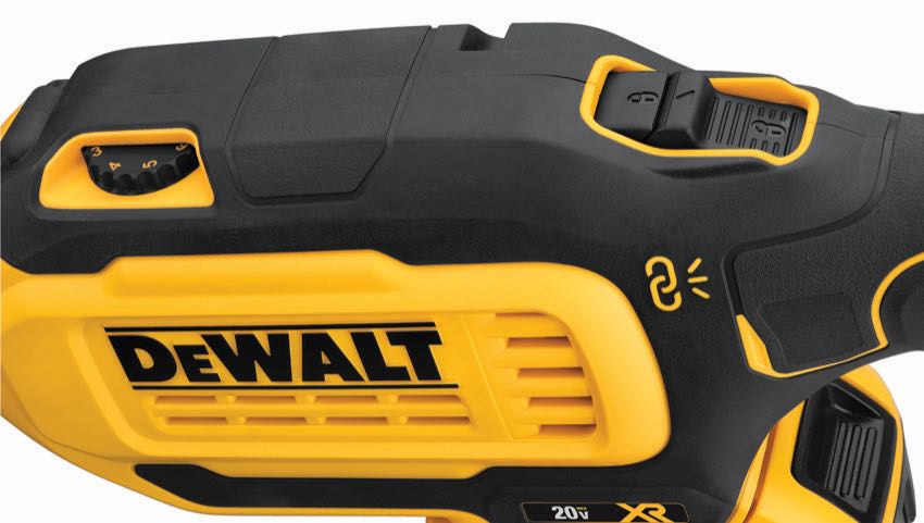 DeWalt cordless drywall sander controls