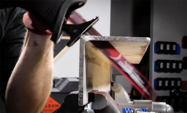 Diablo Angle Iron Cutting