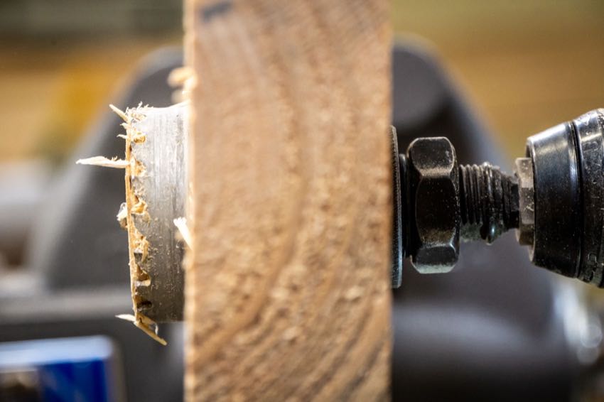 hole saw in 2x material