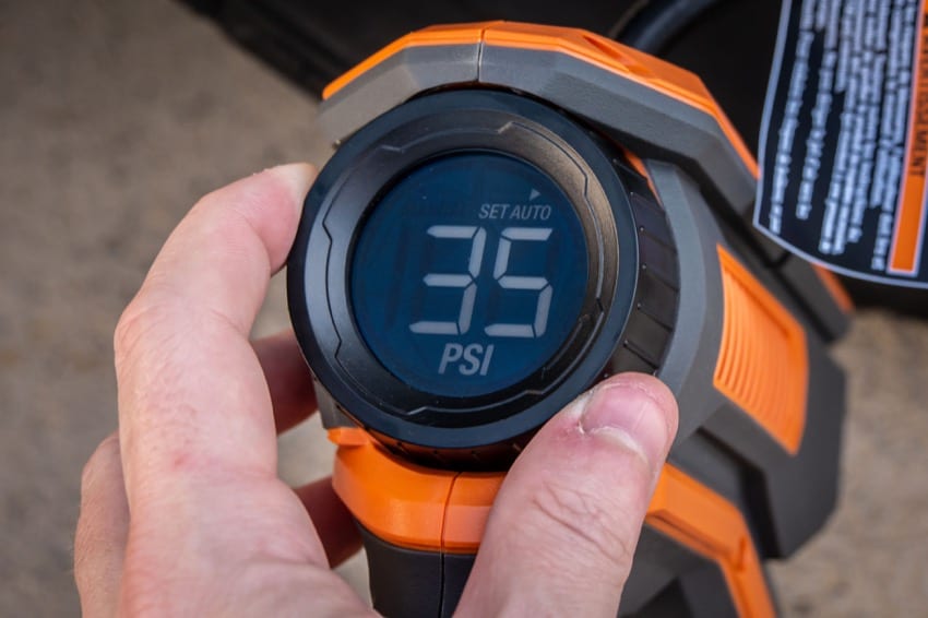 Ridgid 18V digital tire inflator