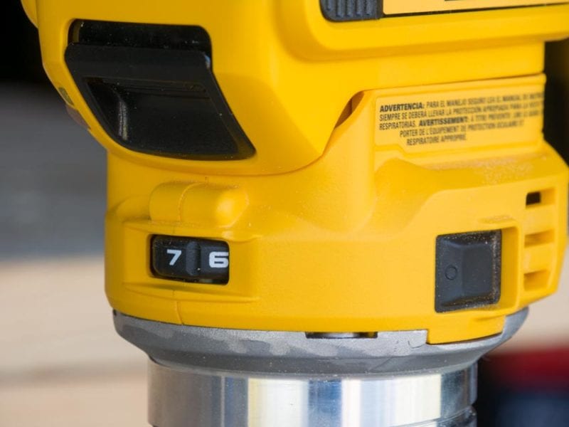 DeWalt 20V Max XR Cordless Router Speed Dial