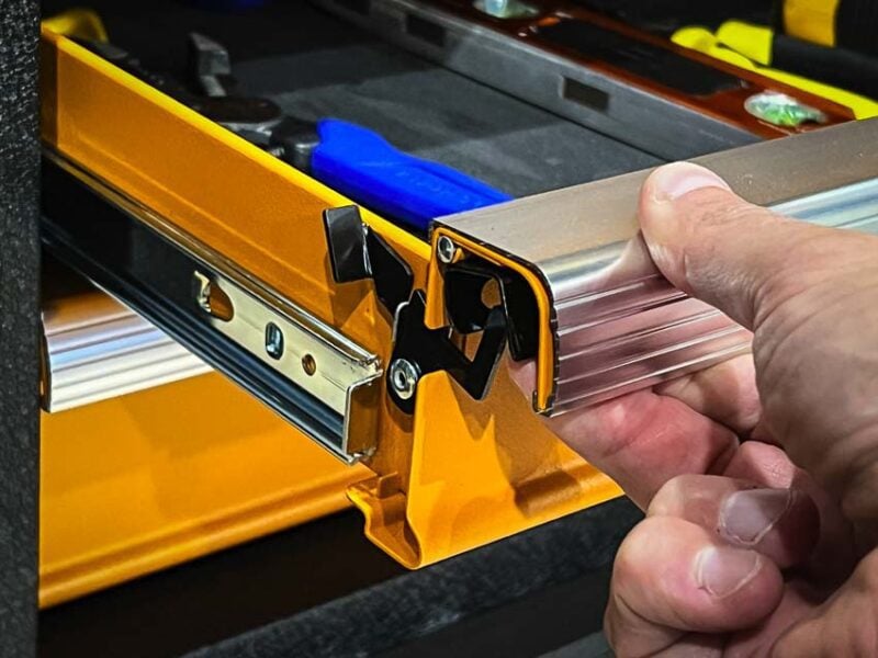 GSX series trigger lock system and aluminum drawer pulls