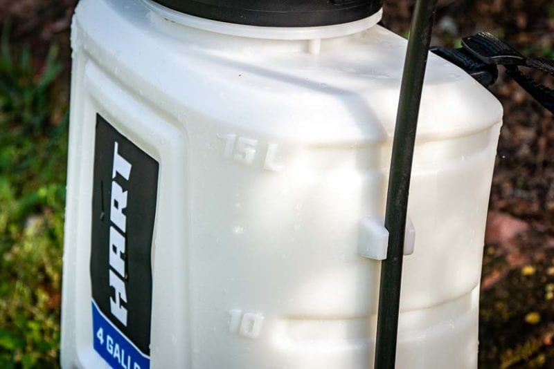 Hart 20V Chemical Sprayers volume markings