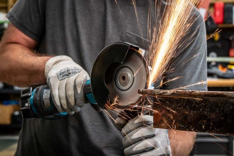 Makita XAG26 grinder with X-Lock