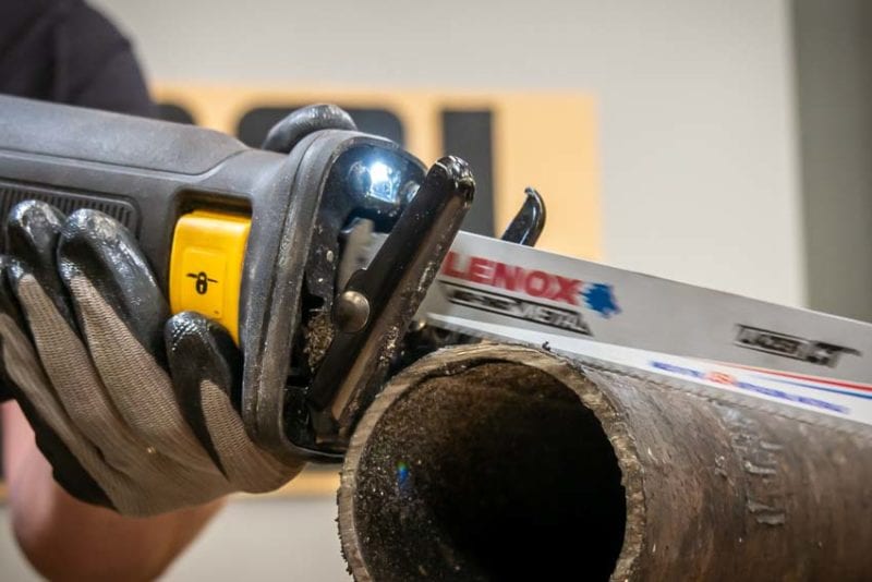DeWalt Power Detect Reciprocating Saw Metal Cutting