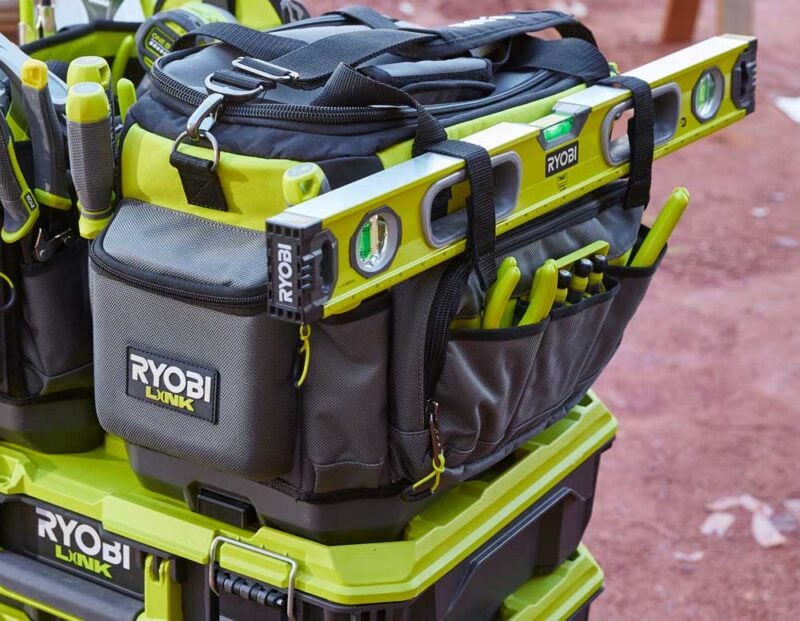Ryobi LINK stacked tool boxes