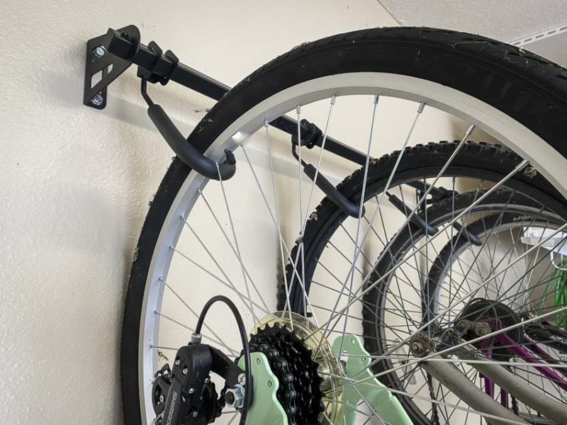 Wall-Mounted Bike Rack hooks