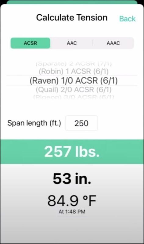 selecting the overhead conductor type