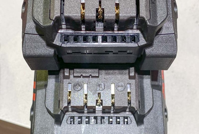 Hilti Nuron battery technology includes a separate set of tabs for dual layer cell pack batteries.