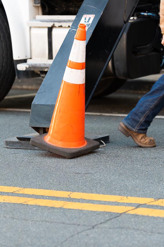 A safely placed crane outrigger