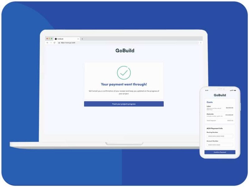 GoBuild 500 down payment