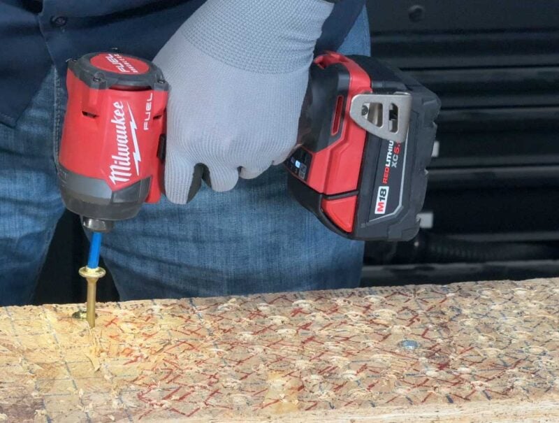 Milwaukee M18 impact driver ledger screws