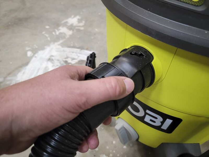 attaching vacuum hose