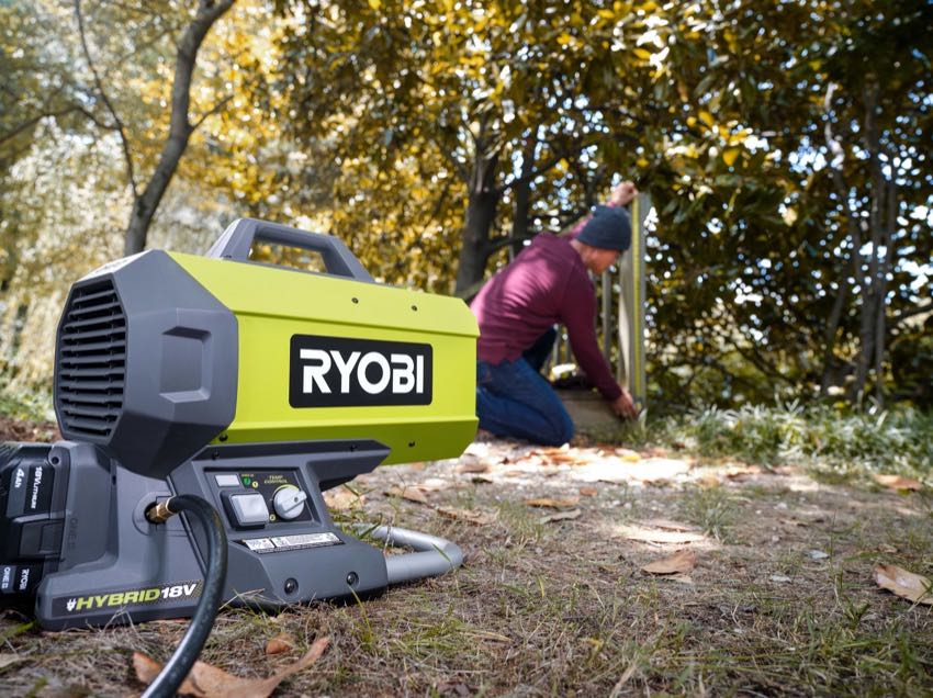 Ryobi 18V One+ Hybrid Forced Air Propane Heater