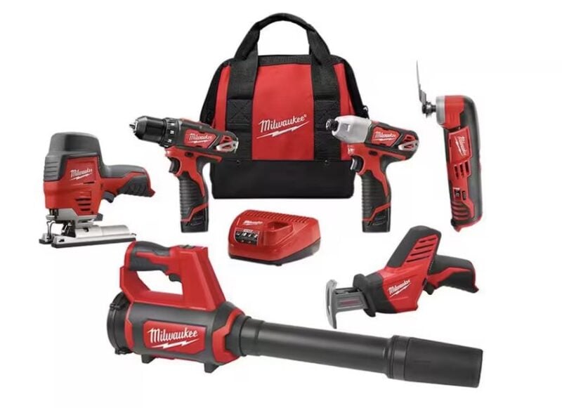 M12 Drill Impact Driver Combo Kit Blower HackZall Jig Saw Multi-Tool