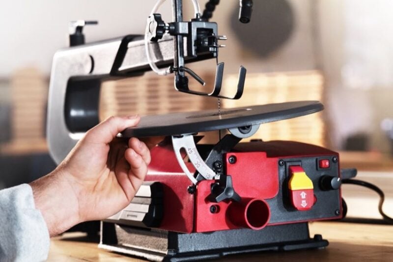 scroll saw angled table