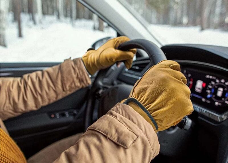 Warm 3M Thinsulate Lining Winter Leather Work Gloves