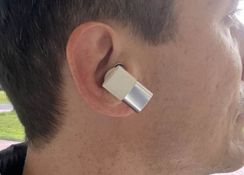 wearing the Between 3ANC earphones