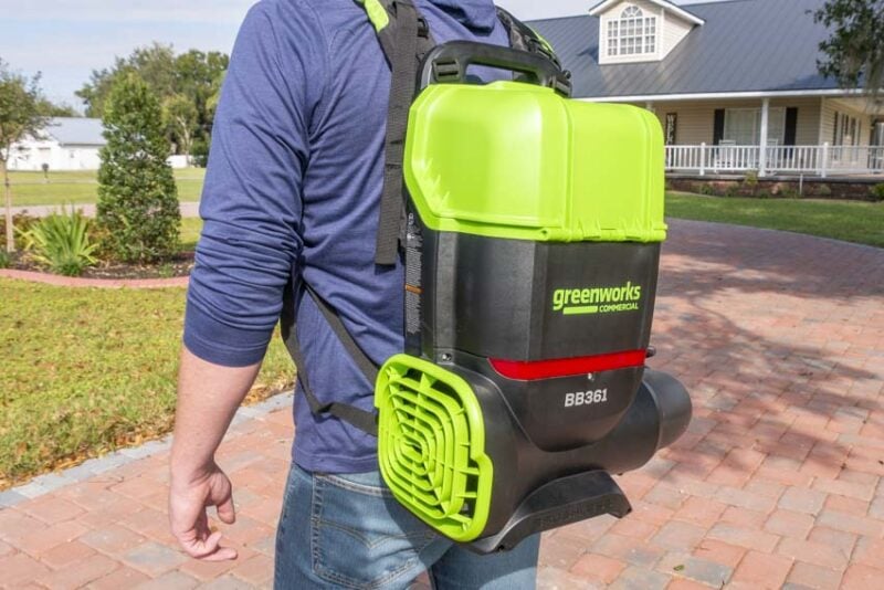 Greenworks Commercial Backpack Leaf Blower BB361 Review