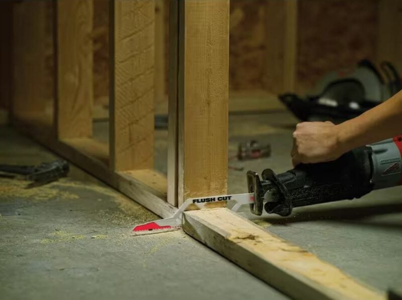what reciprocating saw used for Milwaukee flush cut