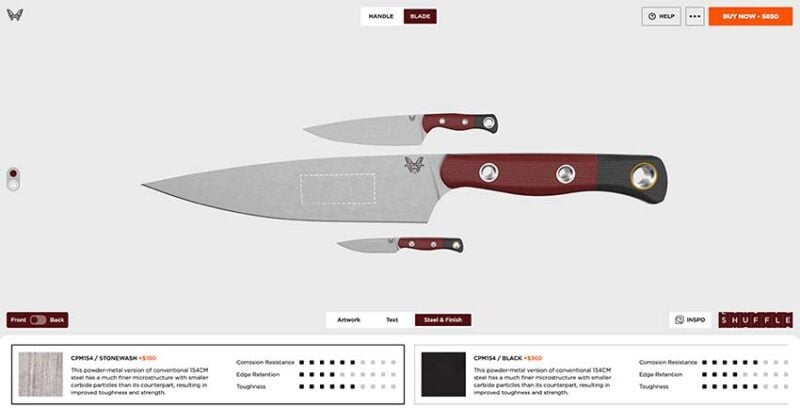 Customizing the Benchmade Cutlery 3-Piece Kitchen Knife Set