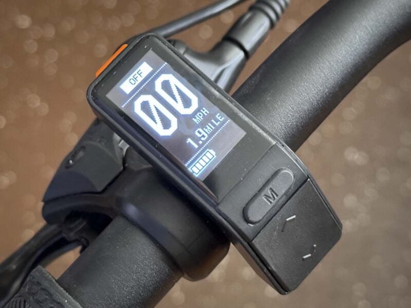 LCD screen pedal assist modes