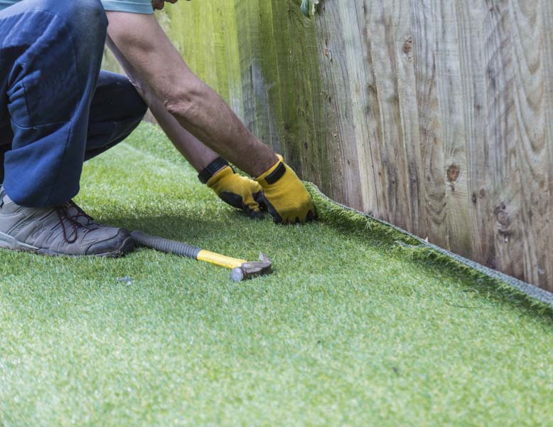 artificial turf installation