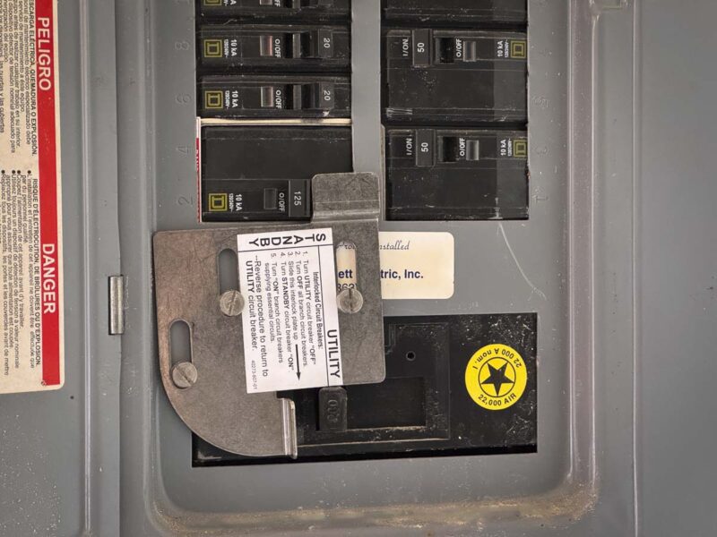 home 200A panel breaker interlock