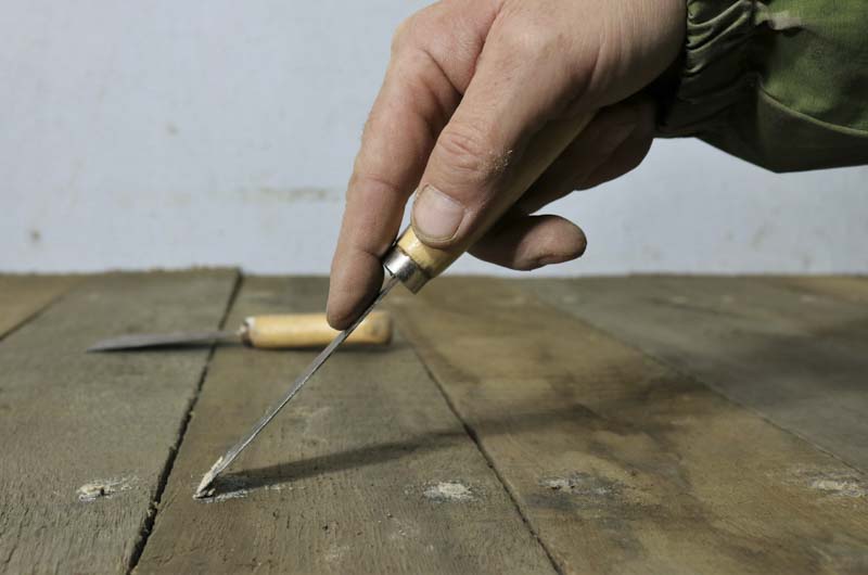 putty to fill in nail holes