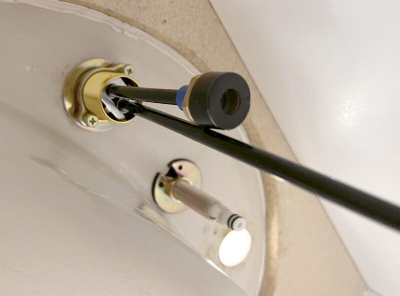 undersink spout valve body mounting