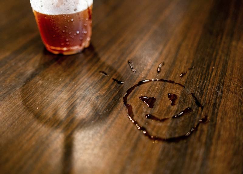 stains from water rings on wood